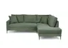 Ecksofa - 3-Sitzer, Ecke rechts, Stoff, Grün