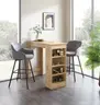 Bartisch - LB ca. 115x50 cm, Artisan Eiche Nachbildung, Schwarz