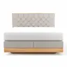 Boxspringbett Alpin Luxe - Liegefläche ca. 160x200 cm, Stoff, Graubeige