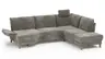 Sofa Stamford - inkl. Armlehne verstellbar und Kopfstütze, 3,5-Sitzer, Bogen links mit Ecksofa 2-sitzig und Abschlusshocker Rechts, Stoff, Anthrazit