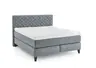 Boxspringbett - Liegefläche ca. 180x200 cm, Stoff, Graublau