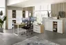 Büroschrank - B ca. 80 cm, Artisan Eiche Nachbildung, Weiß