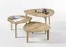 Couchtisch - 3-er Set, Asteiche massiv