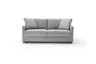 Sofa Nuoro - 2,5-Sitzer inkl. Schlaffunktion, Armlehne mit Kufe, Stoff, Grau
