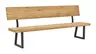 Holzbank Clifton - mit Rückenlehne, Breite ca. 220cm, Wildeiche massiv, natur