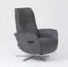 Sessel - Relaxfunktion motorisch, Leder, Kohle
