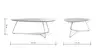 Couchtisch Fano - LBH ca. 121x75x38 cm, Fenix, Beige