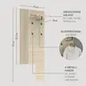 Garderobe - mit Beleuchtung, Riva Eiche Nachbildung, Basalt