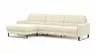 Ecksofa Valera - Longchair mit 3-Sitzer rechts inkl. Rückenlehne verstellbar, Stoff, Natur
