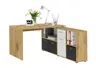 Schreibtisch Lex - LB ca. 136x67 cm, Eiche Dekor, Weiß