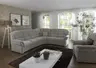 Ecksofa - 3-Sitzer, Ecke rechts, Microvelours Sand