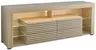 TV-Lowboard - mit Beleuchtung, B ca. 179 cm, Kaschmir, Riva Eiche Nachbildung