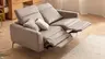Sofa Tulsa KV - 2,5-Sitzer, inkl. Relaxfunktion und Kopfteilverstellung (motorisch), Leder, Graubeige