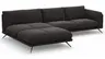 Ecksofa Valdemoro - Longchair mit 2,5-Sitzer rechts inkl. Rückenlehne verstellbar, Stoff, Anthrazit