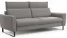 Sofa Avela - 3-Sitzer inkl. Kopfteil verstellbar, Leder, Steingrau