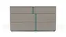 Kommode Loretto - BHT ca, 127x70x51 cm, Lack matt, Steingrau