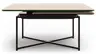 Couchtisch Cena - LB ca. 132x108 cm, Platten drehbar, Keramik, Travertin 
