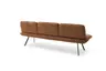 Polsterbank - Breite ca. 230 cm, Polyester, Braun