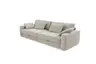 Big-Sofa Jella - 2-Sitzer, Schlaffunktion mit Bettkasten, Stoff, Graubeige