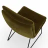 Stuhl Jukka - Kufe, Stoff, Khaki