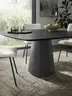 Esstisch Cono - LB ca. 140x140 cm, Eiche massiv, Schwarz