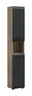 Hochschrank - B ca. 30 cm, Nox Eiche Nachbildung, Schwarz