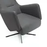 Relaxsessel Rufus - inkl. Relaxfunktion, Leder, Anthrazit