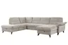 Wohnlandschaft - Ecke links mit 2,5-Sitzer und Longchair rechts, Stoff, Natur