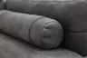 Ecksofa - 2-Sitzer mit Ecke rechts, Microfaser, Anthrazit