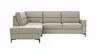 Ecksofa Merlos H. - Ecke links mit 2,5-Sitzer rechts, Leder, Kreide