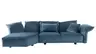 Ecksofa Motone - Trapezsofa links, 2,5-Sitzer, Stoff, Türkis