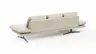 Ecksofa Hubertus - Longchair links mit 2-Sitzer, Armlehne verstellbar, Leder, Creme