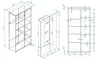 Vitrine - mit Beleuchtung, B ca. 88 cm, Salbeigrün, Eiche Evoke Nachbildung