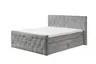 Boxspringbett- Liegefläche ca. 180x200 cm, Stoff, Grau