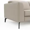 Ecksofa Rafaela 2.0 - 2,5-Sitzer mit Longchair rechts inkl. Kopfteilverstellung, Leder, Champagner