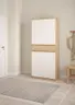 Schuhschrank - B ca. 81 cm, Jackson Hickory Nachbildung, Weiß