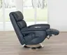 Fernsehsessel EM Hamm - Massagefunktion, Leder, Dunkelblau