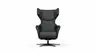 Sessel Noto Relax II - Rückenlehne verstellbar, Leder, schwarz