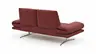 Sofa Lucero - 2,5-Sitzer inkl. Rückenlehne verstellbar, Leder, Weinrot