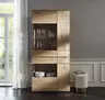 Vitrine Amora - Wildeiche massiv bianco