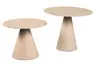 Couchtisch - 2er Set, Traventinoptik hell, Cremeweiß