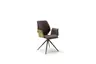 Armlehnstuhl Penthouse comfy - Drehbar, Kunstleder Dunkelbraun, Stoff, Pistazie