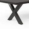Esstisch Clifton - LB ca. 260x100 cm, Zerreiche massiv, Smoke