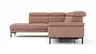 Ecksofa Hudson - Ecke links mit 2,5-Sitzer, inkl. Kopfteil/Armlehne verstellbar und Sitzvorzug/Relaxfunktion (motorisch), Stoff, Kupfer