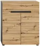 Garderobe - inkl. Sitzkissen, Basalt grau, Artisan Eiche Nachbildung