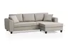 Ecksofa - 2-Sitzer, Ecke rechts inkl. Schlaffunktion mit Bettkasten, Stoff, Steingrau