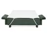 Faltsofa Easy - 2-Sitzer, ca. 140 cm inkl. Schlaffunktion/Topper/Armteil verstellbar, Stoff, Dunkelgrün