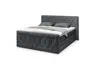 Boxspringbett- Liegefläche ca. 180x200 cm, Stoff, Schwarz