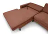 Ecksofa CALM MOVE 2.0 - Longchair links mit 2,5-Sitzer, Schlaffunktion, Feincord, Rost