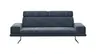 Sofa Hubertus - 2,5-Sitzer, Kopfstütze verstellbar, Stoff, Blau